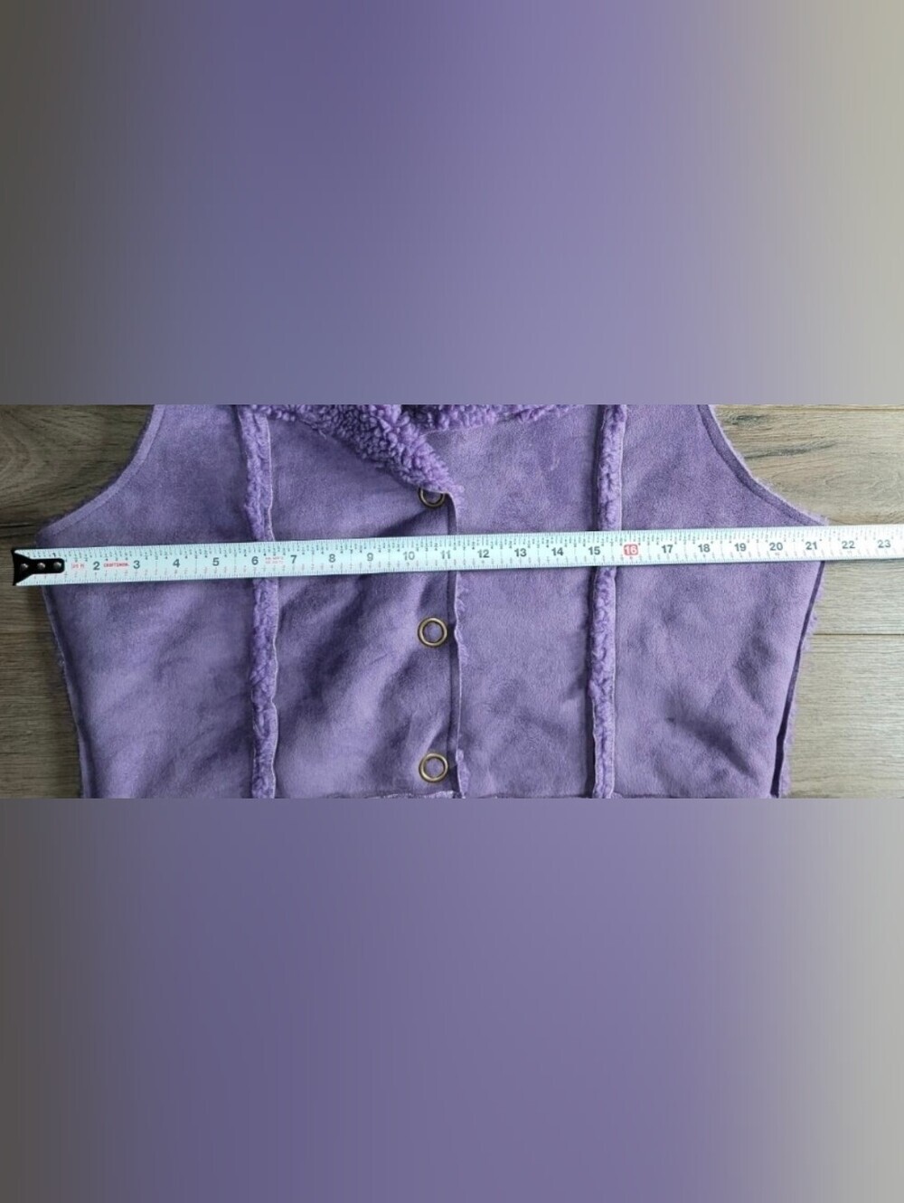 Lavender Faux Shearling Snap Vest - Unbranded - Picture 7 of 7